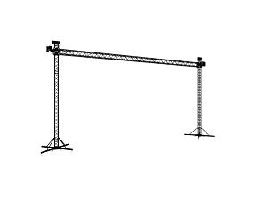 Bodenstütze - 2 Beine - Breite 13 m
